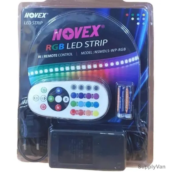 Novex RGB LED Strip With Remote Control, NSMDSL-WP-RGB-UTH, IP65, 5 Mtrs, Multicolor