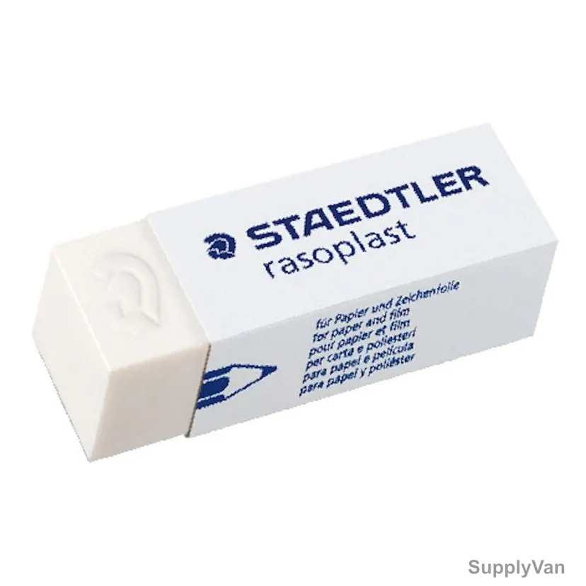 Staedtler Rasoplast Eraser, ST-526-B40, White, 24 Pcs/Pack