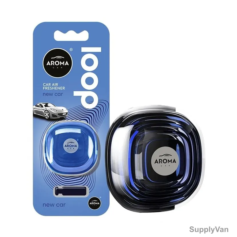 Aroma Loop Gel Car Air Freshener, Vent Clip, New Car, 8GM