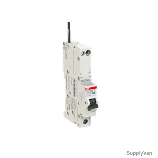 Abb Residual Current Circuit Breaker With Overcurrent Protection, DSE201-M-C32-A100-N-Black, Curve Type A, 1P+N, 100mA, 32A