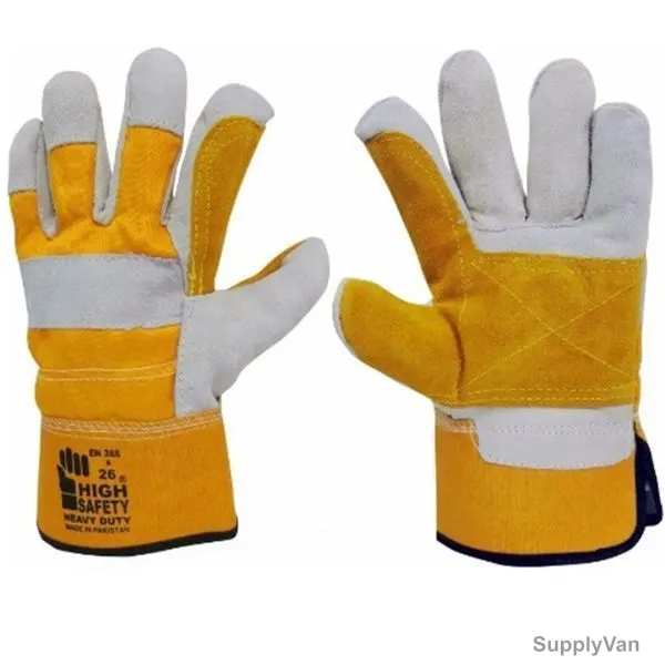 Leather Working Gloves, BRB, Free Size, Multicolor, PK12