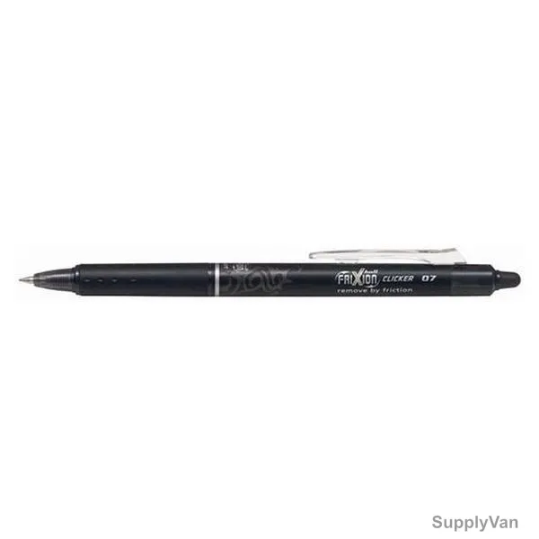 Pilot Clicker Roller Ball Pen, BLRTFR7, Frixion, 0.7MM Tip Size, Black