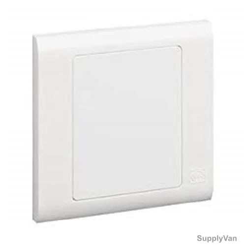 Mk Electrical Blank Plate, MV3827WHI, Essential, Polycarbonate, 1 Gang, White