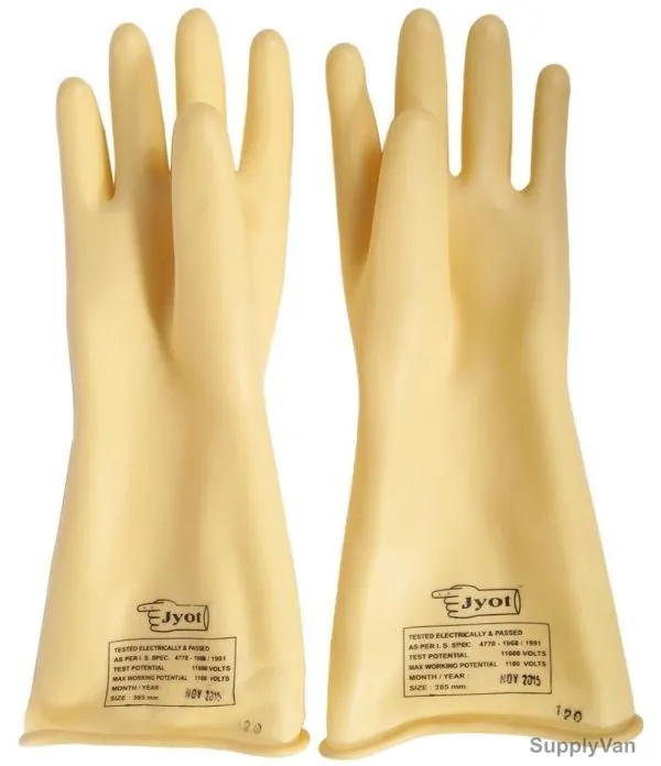 Jyot Electrical Gloves, 385MM, 11000V, Biege
