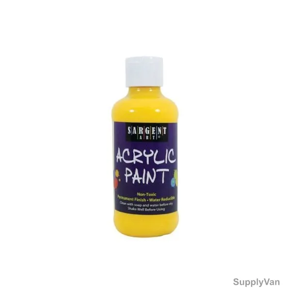 Sargent Art Neon Acrylic Paint, SA22-2202, 8 Oz, Yellow