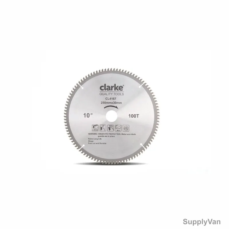 Clarke Aluminium Circular Saw Blade, CSB10X100CL, 100 Teeth, 10 Inch