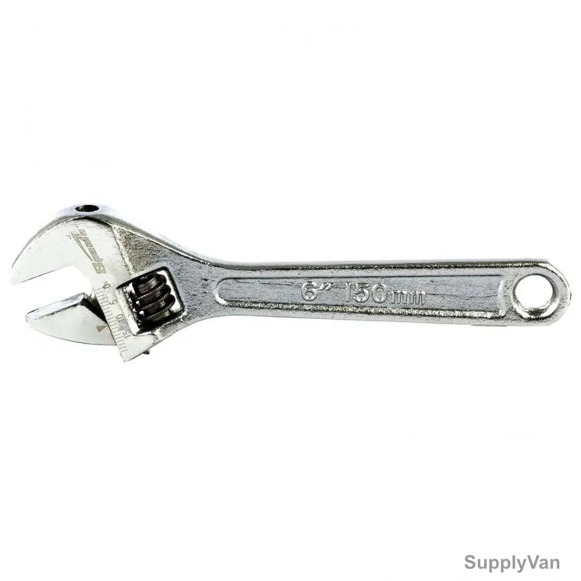 Sparta Adjustable Wrench, 155205, 20MM Jaw Capacity, 150MM Length