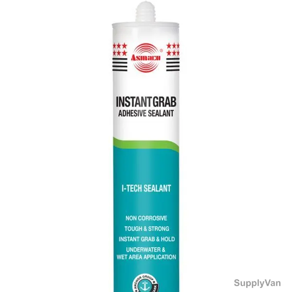 Asmaco Instant Grab Adhesive Sealant, 280ML, Black, 12 Pcs/Carton