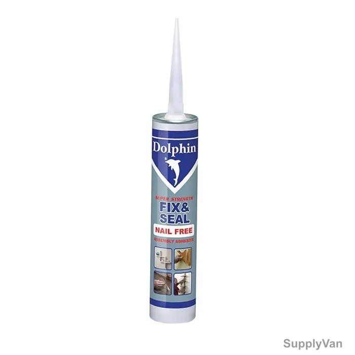 Dolphin Fix and Seal Nail Free Assembly Adhesive, 310ML, PK12