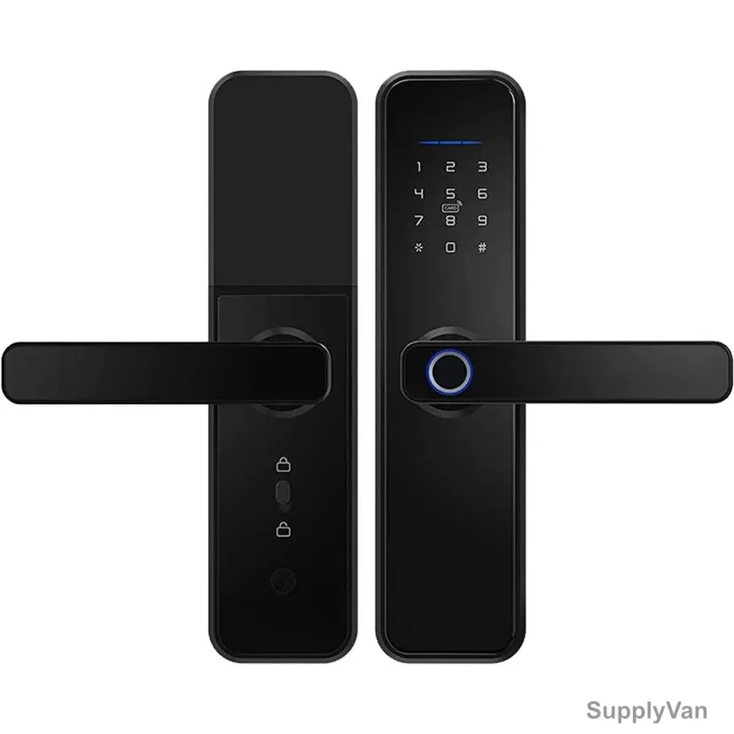 Robustline Smart Front Door Lock With 5 Functions, GCS-8006-B, Black