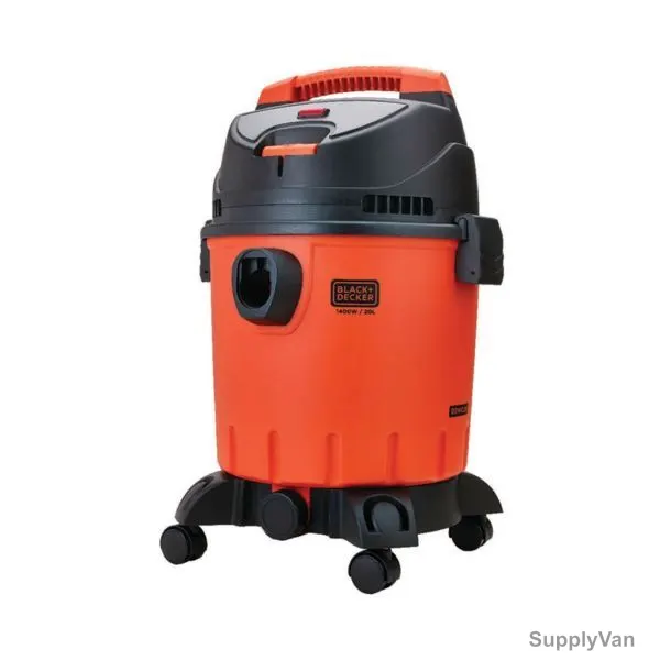 Black and Decker Wet and Dry Vacuum Cleaner, WDBD20-B5, 1400W, 20L, Orange and Black — image 1