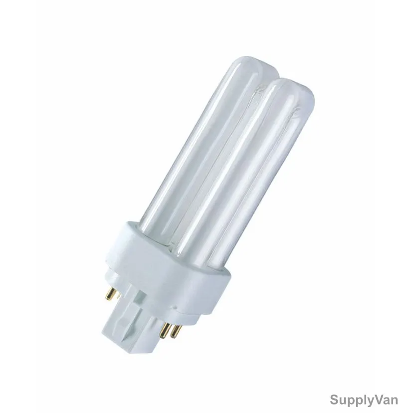 Osram Fluorescent Lamp, Dulux D-E, 18W, G24q-2, 3000K, Lumilux Warm White