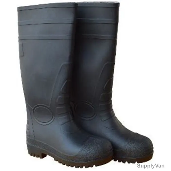 Gladious Steel Toe Safety Gumboots, G113470202, PVC, S5, Size39, Black — image 1