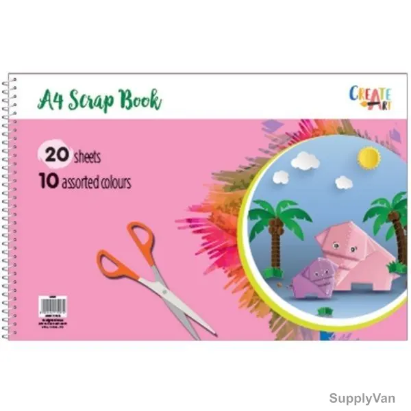 Navneet Scrap Book, NAV85842, A4, 40 Pages, 20 Sheets, Pink — image 1