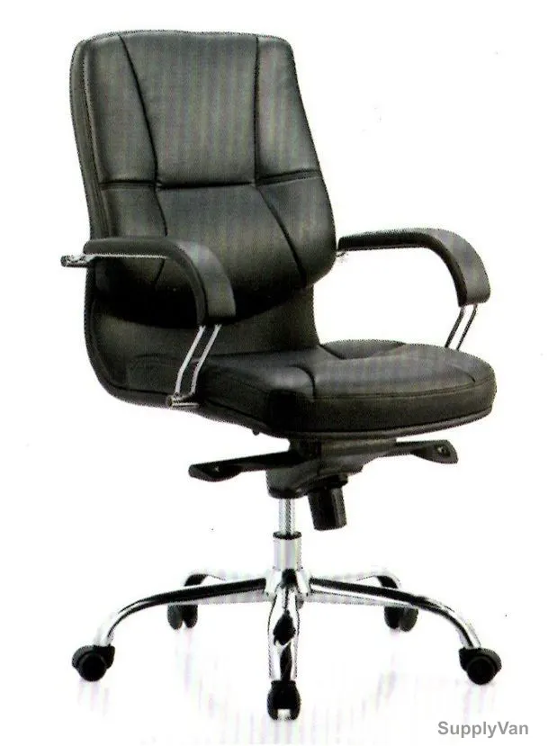 Avon Furniture Executive Office Chair, AVM-73BS, Medium Back, Adjustable Arm