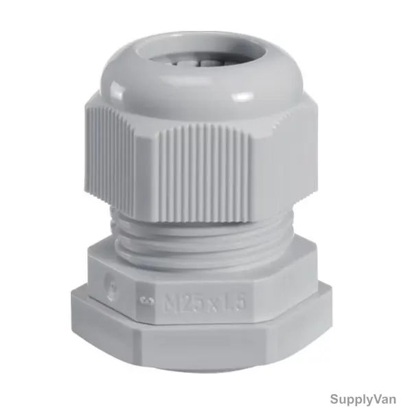 PVC Gland, PG-M25, 11-17MM Cable Size, White, 100 Pcs/Pack