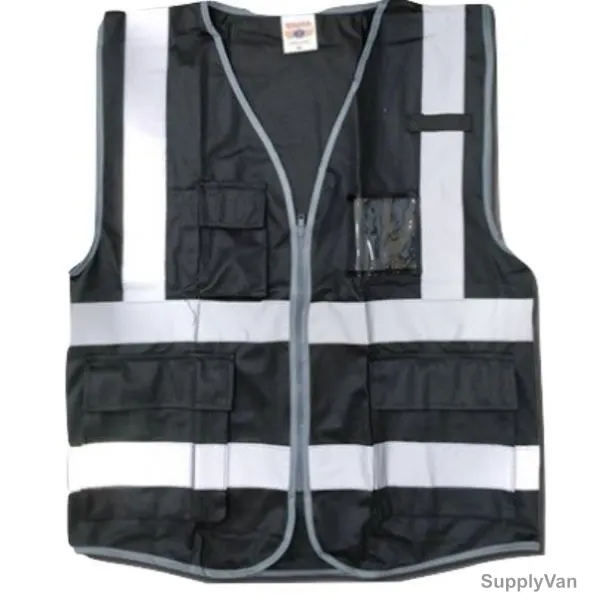 Taha Safety Vest, Sj Solid, Black, L