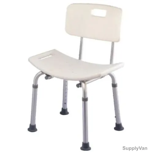 3W Shower Chair, 3W-798 LQ, Silver and White
