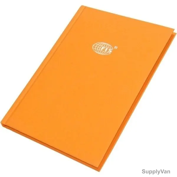 FIS Single Ruled Hard Cover 2 Quire Notebook, FSNBA52QJCOR, 148 x 210MM, 96 Pages, Orange