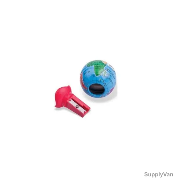 Maped Globe Shaped Pencil Sharpener With Metal Container, 1 Hole, Red