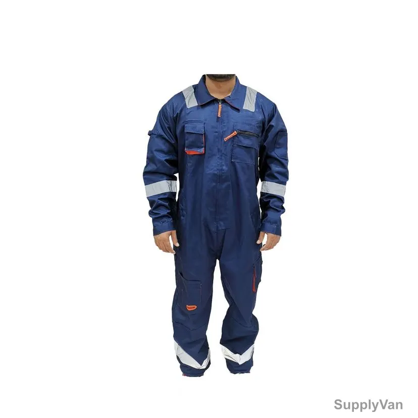 Power Safety Protective Workwear Coverall, M, Navy Blue — image 1