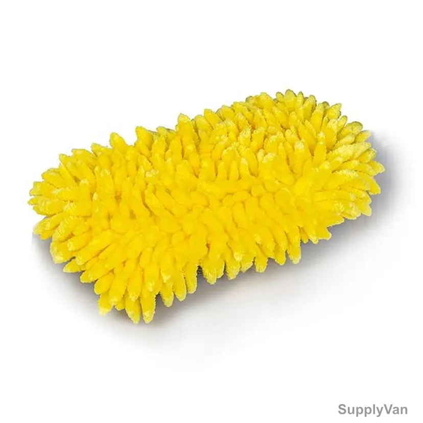 Rhinomotive Premium Chenille Wash Sponge, R1807, Microfiber Chenille, Yellow