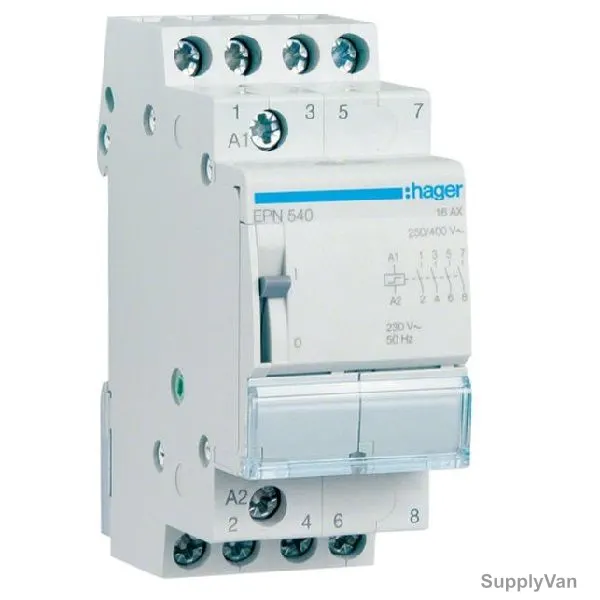 Hager Latching Relay, EPN540, 4NO, 230V