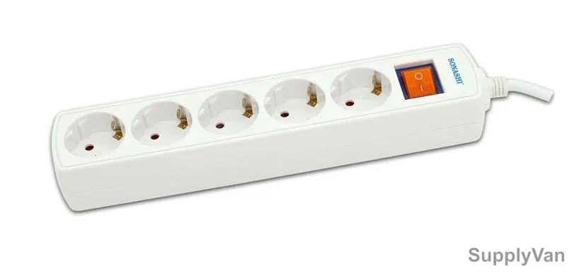 Sonashi 5 Way Extension Socket, SES-505, 3 Mtrs