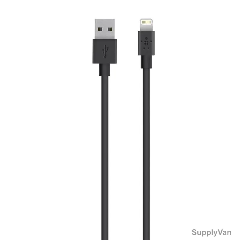 Belkin USB-A to Lightning Cable, F8J023BT3M-BLK, Mixit, 3 Mtrs, Black
