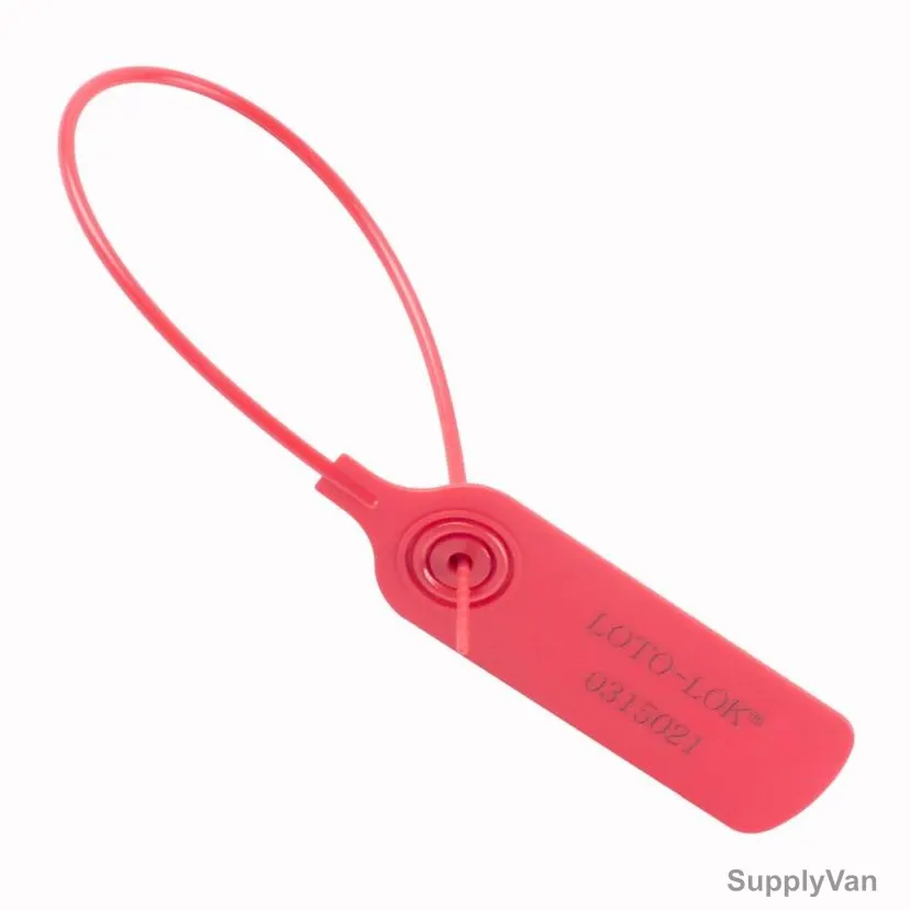 Loto-Lok Security Seal, PS-RTPS-RD300, Polypropylene, 300MM, Red, 50 Pcs/Pack