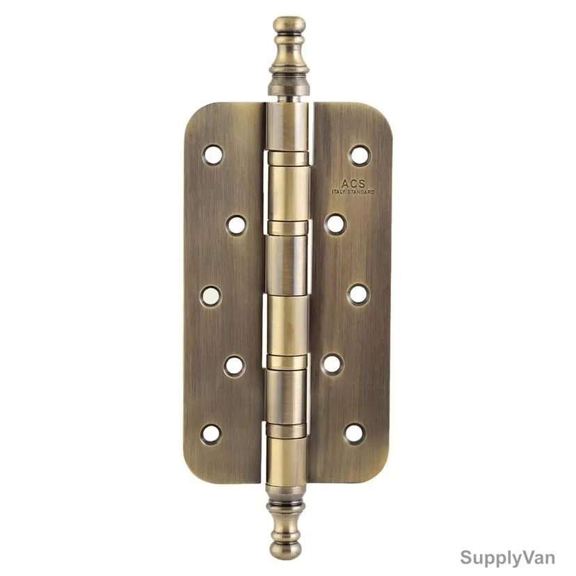 ACS Round Edge 4 Bearing Hinge, 6-53-54-AB-CHP, Brass, Antique Brass