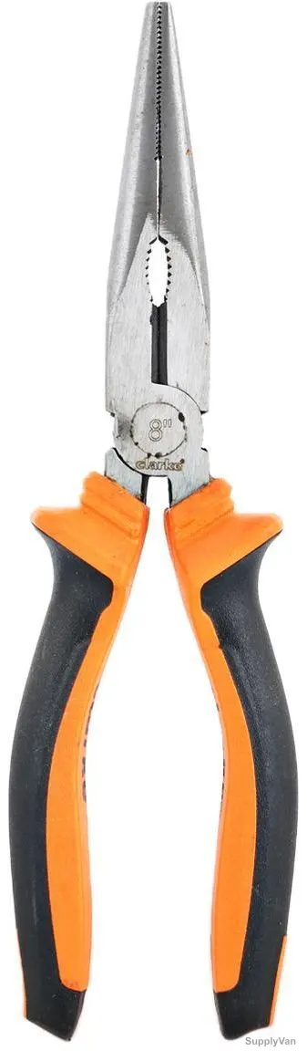 Clarke Long Nose Plier, NPL8C, 8 Inch