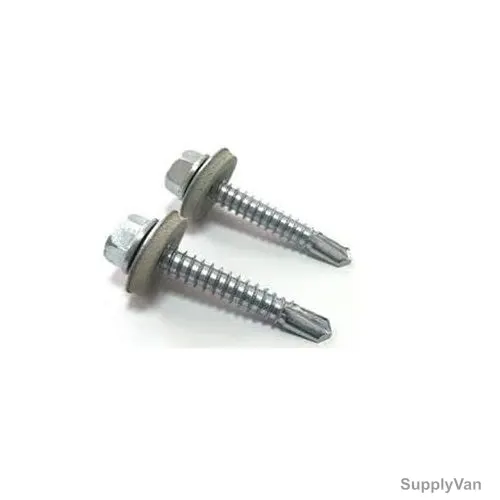 SDS Self Drilling Screw, Zinc Plated, Hex Head, M14 x 4 Inch, 5 Box/Carton