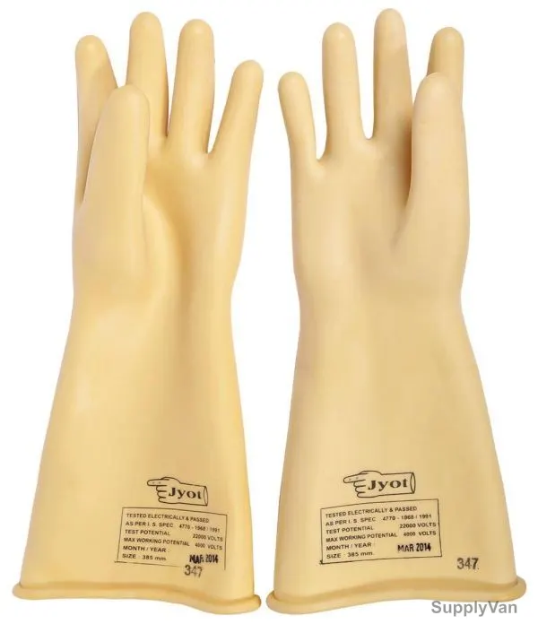 Jyot Electrical Gloves, 385MM, 22000V, Biege