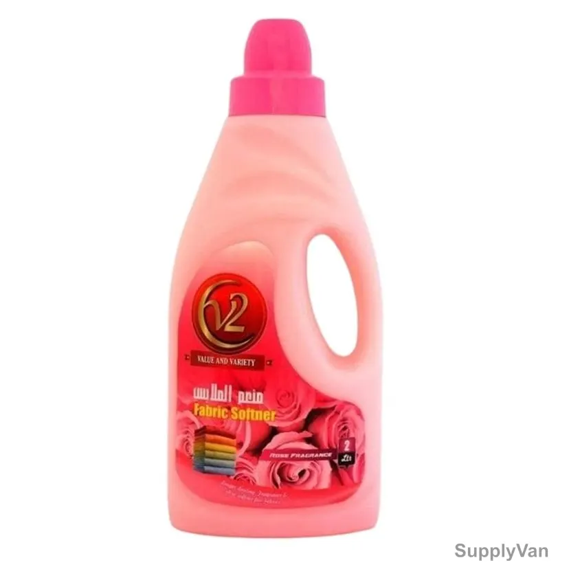 V2 Home Care Fabric Softener, WSRL1L2R, Rose, 2 Ltrs