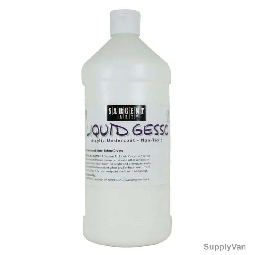 Sargent Art Extra Thick Liquid Gesso, SA22-8803, 32 Oz