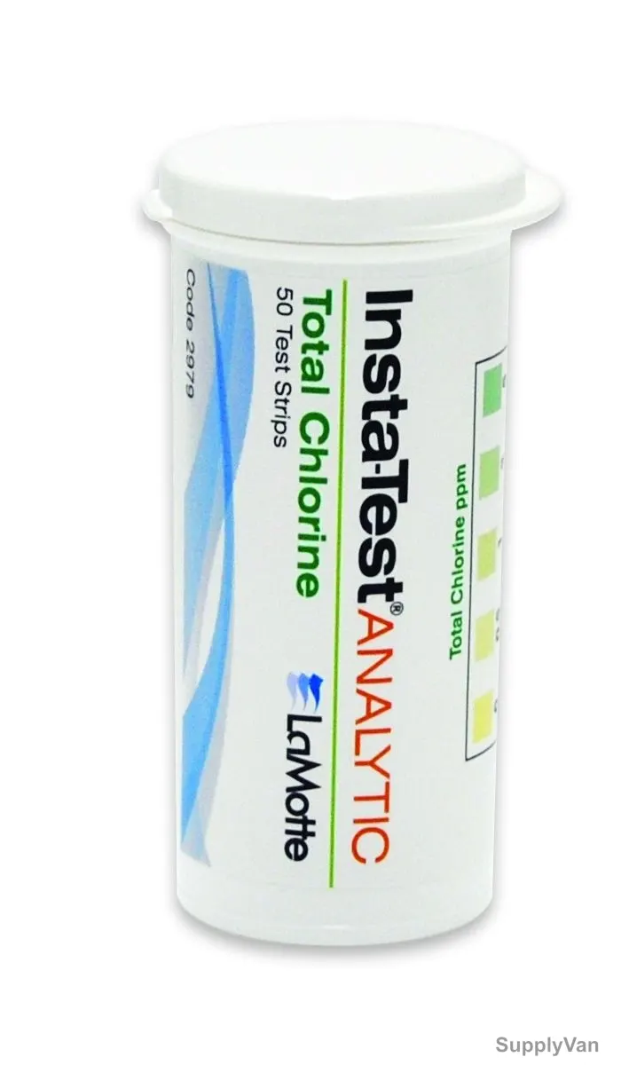 Lamotte Test Paper Strip, 2979, 5 ppm, White, 50 Strips/Vial