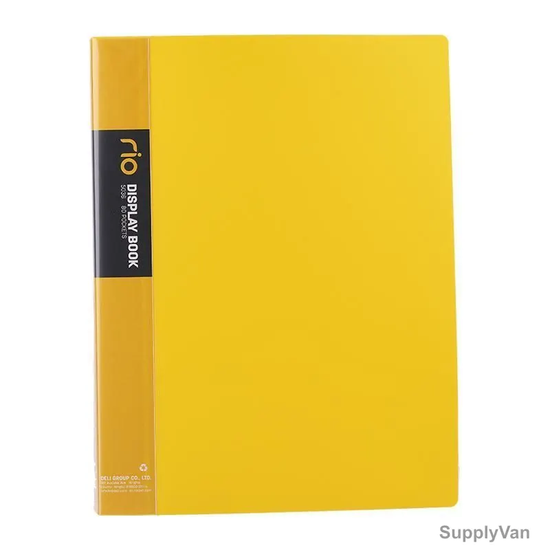 Deli Display File, E5036, 80 Pockets, Yellow