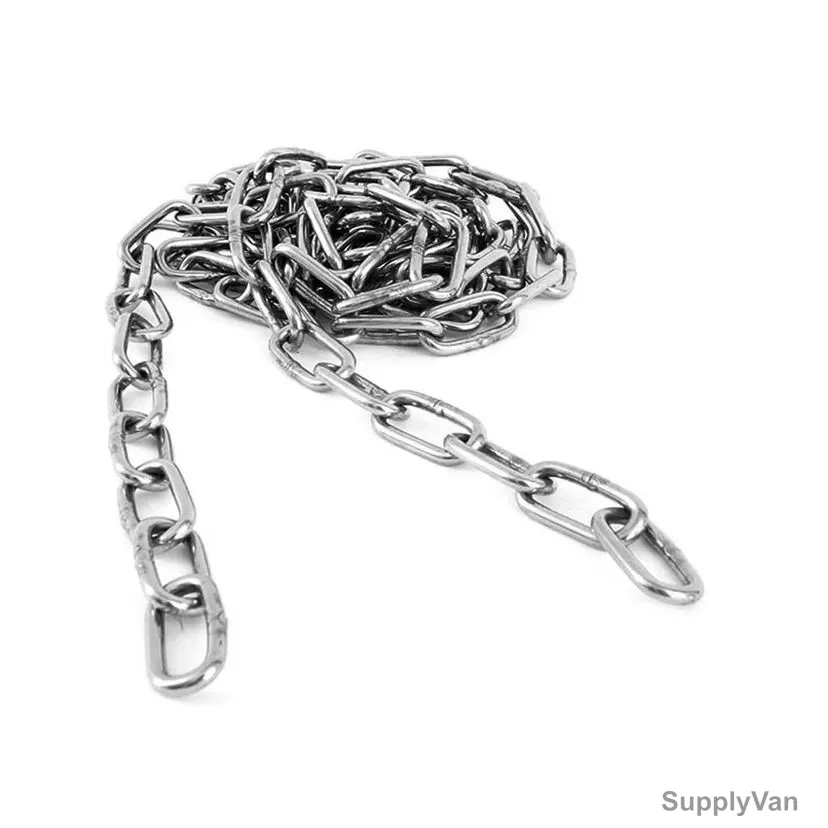 Heavy Duty Chain, Galvanized Iron, 6MM Dia, 5 Mtrs Length, Silver Finish