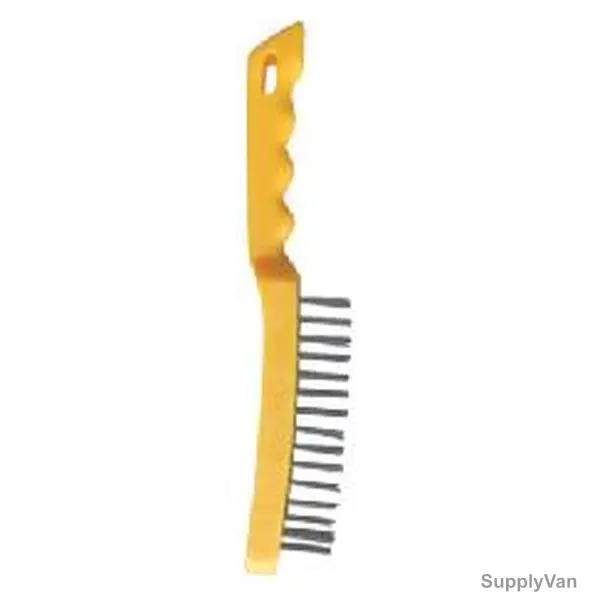 Wire Brush, PVC Handle, Yellow and Black, 24 Pcs/Pack