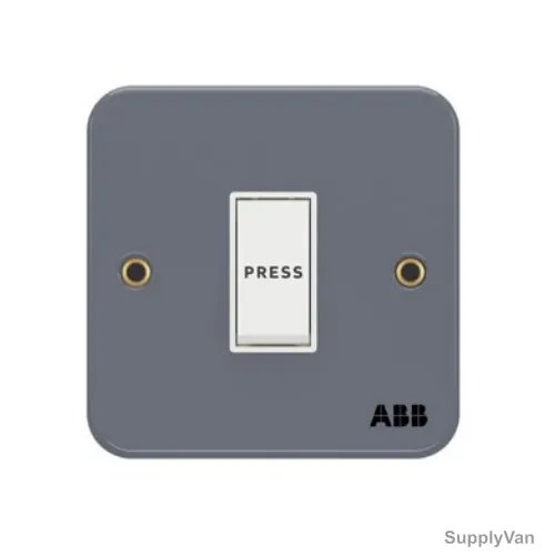 Abb Electrical Switch, BM430, Metal Clad Series, Urea/Metal, 1 Gang, 1 Way, 10A — image 1
