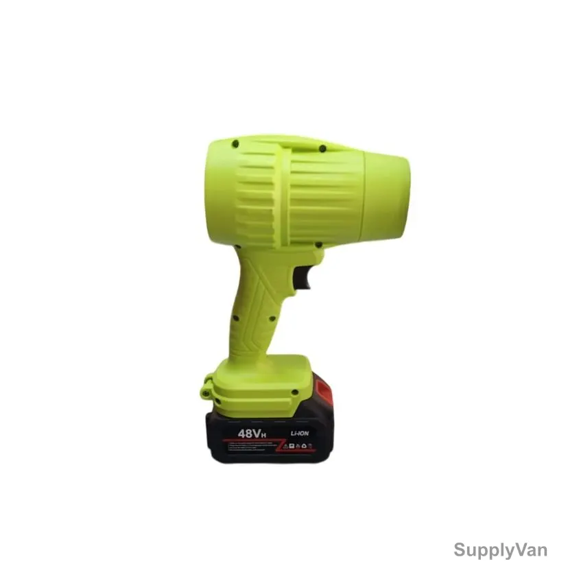 Portable Cordless Battery Powered Turbo Air Blower, 48V, 1x Battery, 1x Charger, Green