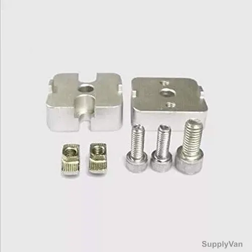 Extrusion Connecting Face Plate, 40 Series, Aluminium, M8, PK2
