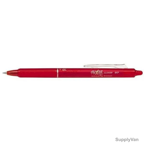 Pilot Clicker Roller Ball Pen, BLRTFR7, Frixion, 0.7MM Tip Size, Red