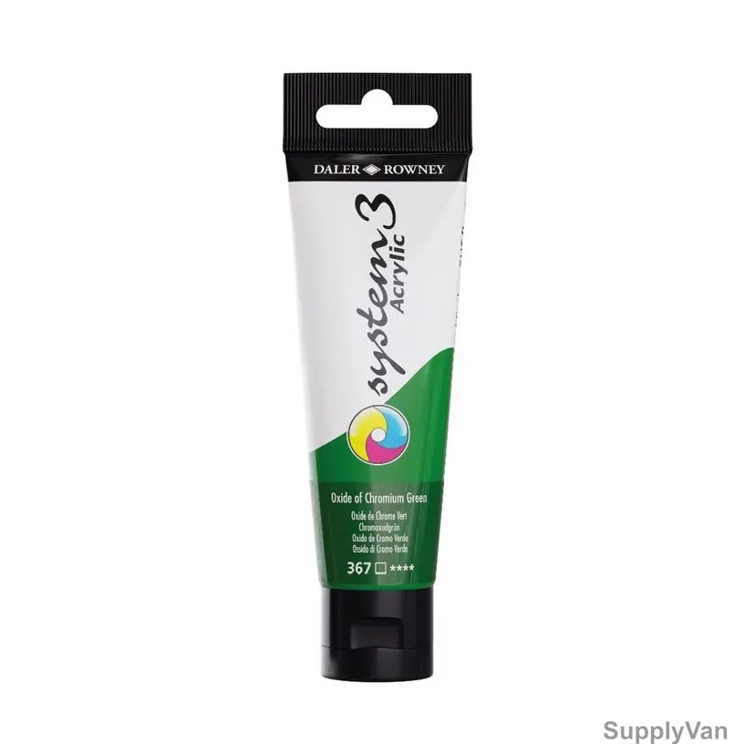 Daler Rowney System3 Acrylic Paint, 129059367, 59ml, 367 Oxide of Chromium Green — image 1