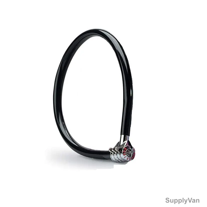 Master Lock Fixed Combination Cable Lock, 8631, Vinyl and Steel, 55CM x 6MM, Black
