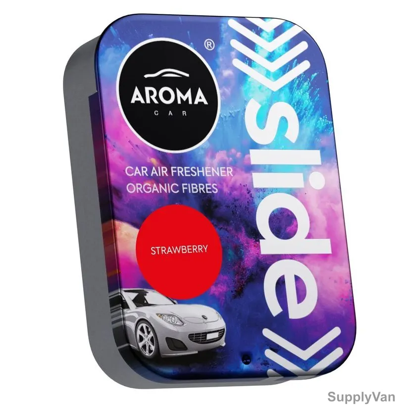 Aroma Home Slide Car Air Freshener, Strawberry, 30GM