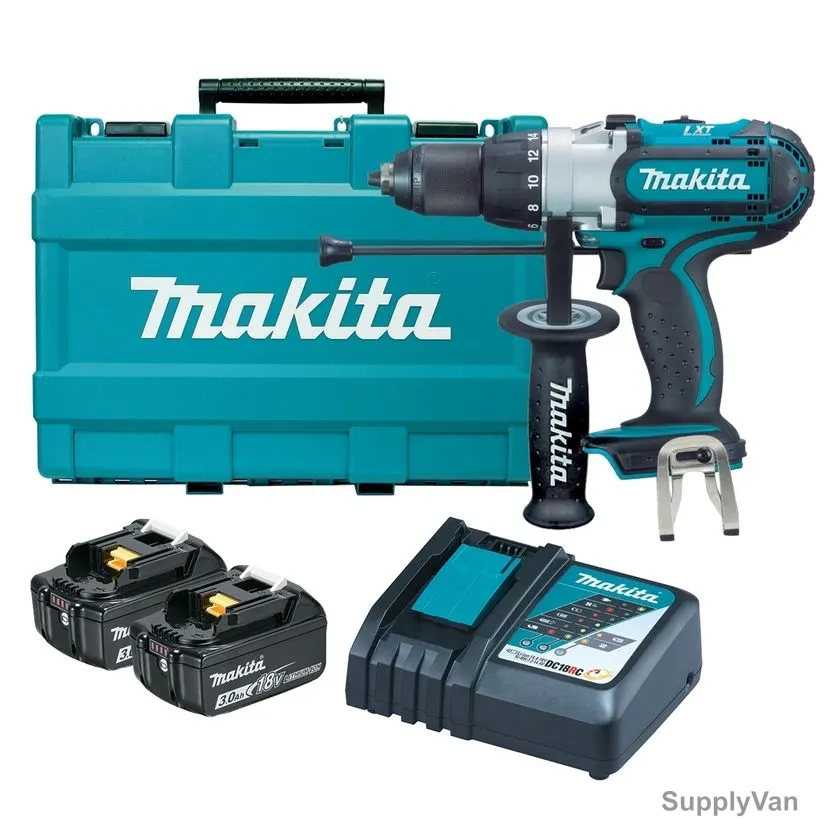 Makita Cordless Hammer Driver Drill, DHP451RFE, 18V, 0-1700 RPM