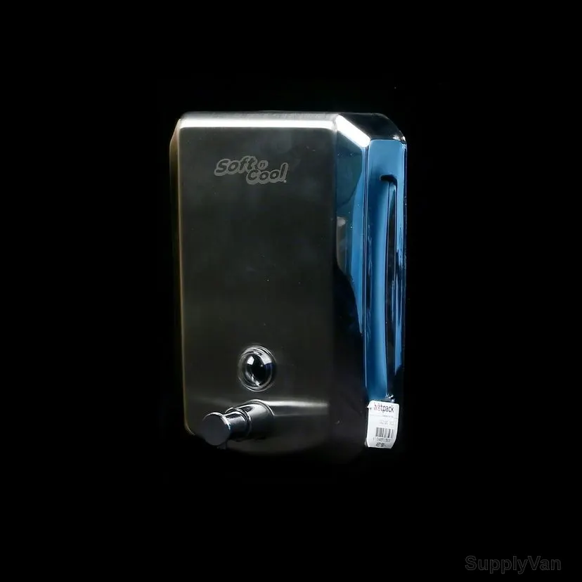 Hotpack Manual Soap Dispenser, SSD1000, Soft n Cool, Stainless Steel, 1000ML, Silver