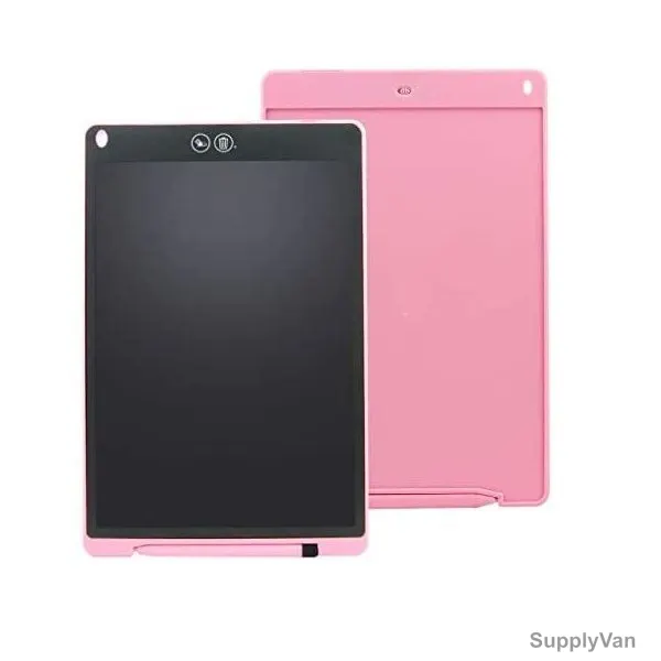LCD Writing Pad, ABS and Polycarbonate, 12 Inch, Pink